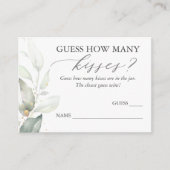 緑のゲームキスの数を推測 エンクロージャーカード (正面)