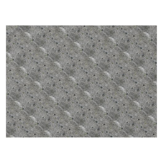 緑のコケが付いている地質学の花こう岩の石 テーブルクロス (正面(横))