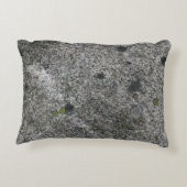 緑のコケとの花こう岩の灰色 アクセントクッション (裏面)