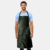 緑のココナツの木の写真 エプロン (着用した状態)