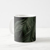 緑のココナツの木の写真 コーヒーマグカップ (正面左)