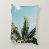 緑のココナツの木 アクセントクッション (裏面(縦))