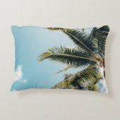 緑のココナツの木 アクセントクッション (裏面)