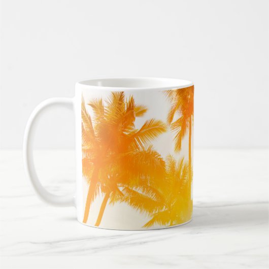 緑のココナツの木 コーヒーマグカップ (左)