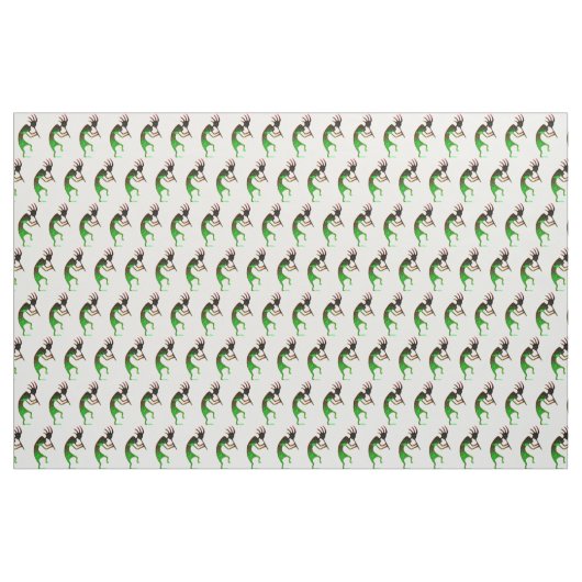 緑のココペリの白 ファブリック (ヤード)