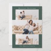 緑のコモダンラージュと3枚の写真 シーズンカード (正面)