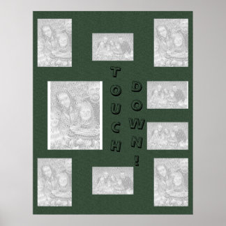 緑のコラージュ – サッカー ポスター