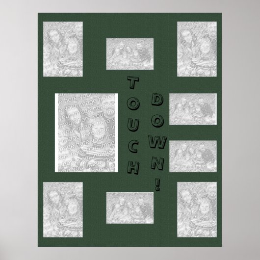 緑のコラージュ – サッカー ポスター (正面)