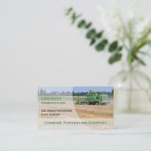 緑のコンバインハーベスター 名刺 (スタンド正面)