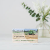 緑のコンバインハーベスター 名刺 (スタンド正面)