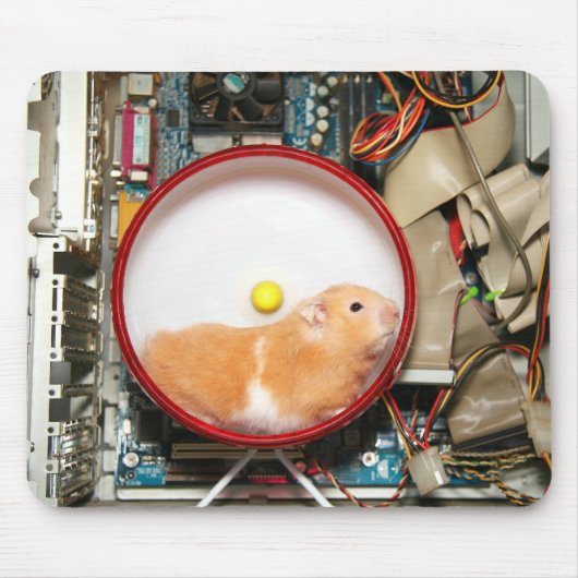 緑のコンピュータ電源 マウスパッド (正面)