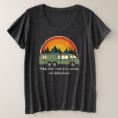 緑のコーチダークシャツロードが作られる プラスサイズTシャツ (デザイン正面)