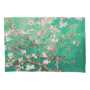 緑のゴッホの杏の花 枕カバー