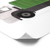 緑のゴミ収集車 男の子の寝室インテリア ポスター (角)