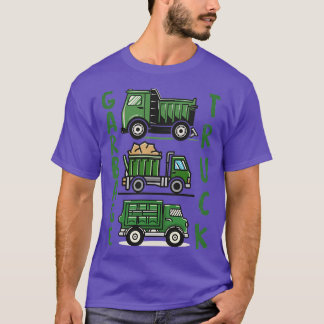 緑のゴミ収集車 3台 Tシャツ