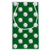 緑のゴルフ・ボールそしてティー スモールペーパーバッグ (裏面)