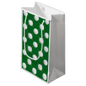 緑のゴルフ・ボールそしてティー スモールペーパーバッグ (正面アングル)