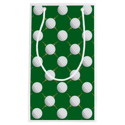 緑のゴルフ・ボールそしてティー スモールペーパーバッグ (正面)