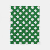 緑のゴルフ・ボールそしてティー フリースブランケット (正面)