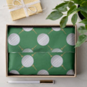 緑のゴルフ・ボールそしてティー 薄葉紙 (ギフト)