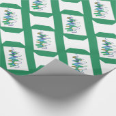 緑のサイクロン ラッピングペーパー (角)