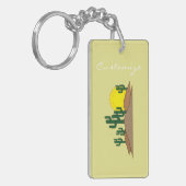 緑のサグアロのサボテンの砂漠の日没Thunder_Cove キーホルダー (正面左)