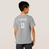 緑のサッカーチーム名、選手およびナンバースポーツ Tシャツ (裏面フル)