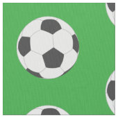 緑のサッカーボールの白黒 ファブリック (クローズアップ)