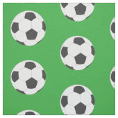 緑のサッカーボールの白黒 ファブリック (見本)