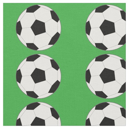 緑のサッカーボール ファブリック (クローズアップ)