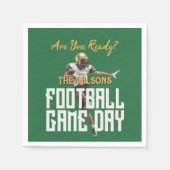 緑のサッカー選手の試合 スタンダードカクテルナプキン (正面)