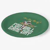 緑のサッカー選手の試合 ペーパープレート (アングル)