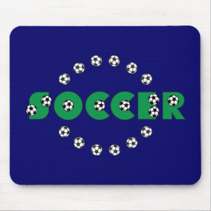 緑のサッカー マウスパッド