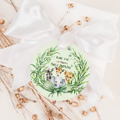 緑のサファリの動物が赤ちゃんシャワーを浴びてくれてありがとう フェイバータグ