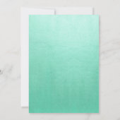 緑のサファリの動物たちが赤ん坊のシャワーを通り抜ける 招待状 (裏面)