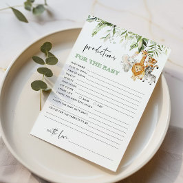 緑のサファリの動物のベビー予測