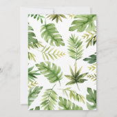 緑のサファリの動物の赤ちゃんシャワー 招待状 (裏面)