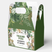 緑のサファリジャングルワイルドアニマルバルーンパーティー フェイバーボックス (オープン)