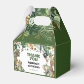 緑のサファリジャングルワイルドアニマルバルーンパーティー フェイバーボックス (正面サイド)