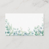 緑のサファリジャングル動物おむつラッフルカード エンクロージャーカード (裏面)