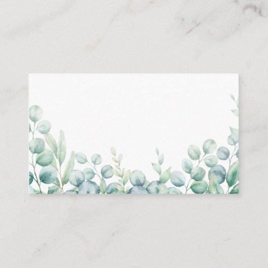 緑のサファリジャングル動物おむつラッフルカード エンクロージャーカード (裏面)