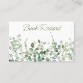 緑のサファリ赤ちゃんシャワーブックリクエスト挿入 名刺 (裏面)