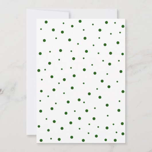 緑のサプライズ大人の誕生日パーティーへの招待 招待状 (裏面)