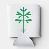 緑のサプリング付き発泡無地のクーラーボックス 缶クーラー (裏面)