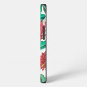 緑のサボテンの花 iPhoneケース (左側面)
