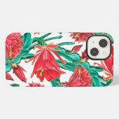 緑のサボテンの花 iPhoneケース (裏面横)