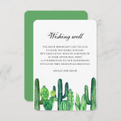 緑のサボテン結婚は元気に願っている。Cacti挿入 エンクロージャーカード (正面/裏面)