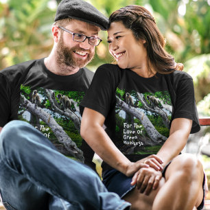 緑のサルのTシャツが大好きで Tシャツ