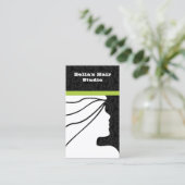 緑のサロンの名刺(背面のアポイントメント付き) 予約カード (スタンド正面)