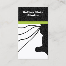 緑のサロンの名刺(背面のアポイントメント付き)